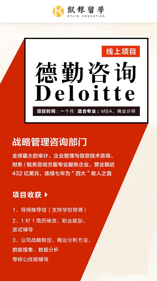 德勤咨询线上实习
